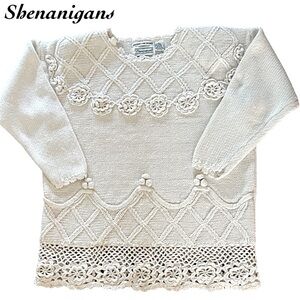 Shenanigans Knitted Pattern Pullover Sweater Size L